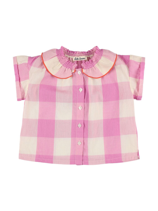 Hello Simone: Embroidered cotton top - kids-girls_0 | Luisa Via Roma