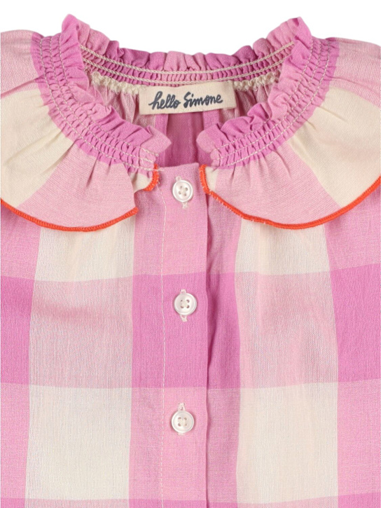 Hello Simone: Embroidered cotton top - kids-girls_1 | Luisa Via Roma