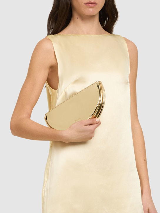 Aquazzura: Mini Purist mirrored leather pouch - women_1 | Luisa Via Roma