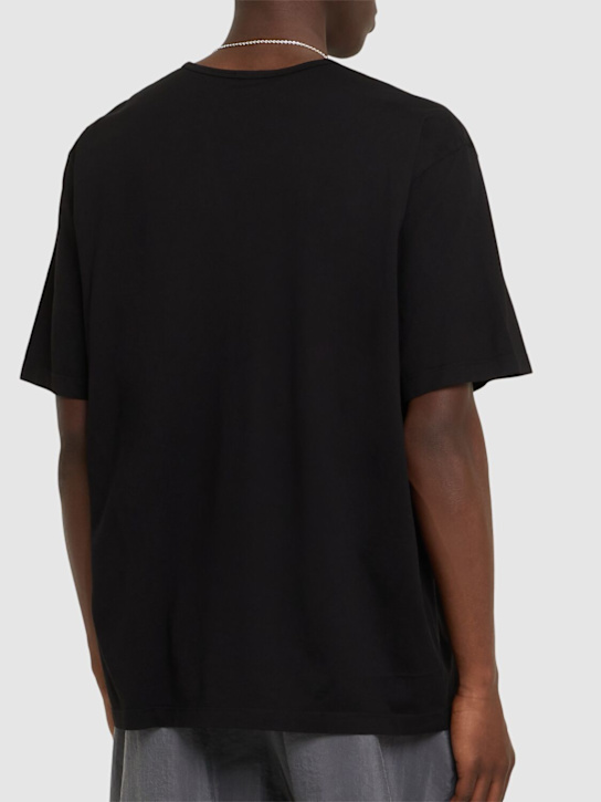 Lemaire: Relaxed  fit cotton jersey t-shirt - Black - men_2 | Luisa Via Roma