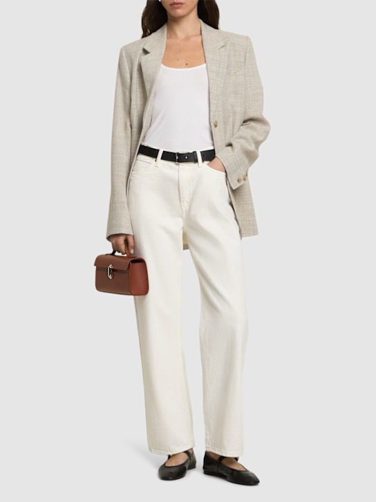 TOVE: Sade high rise straight jeans - Ecru - women_1 | Luisa Via Roma