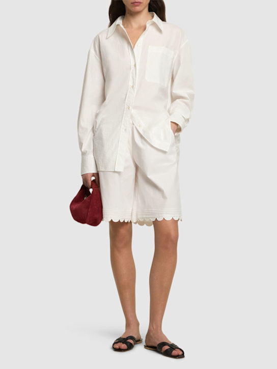 The Garment: Shorts Cyprus in cotone stretch - Bianco - women_1 | Luisa Via Roma