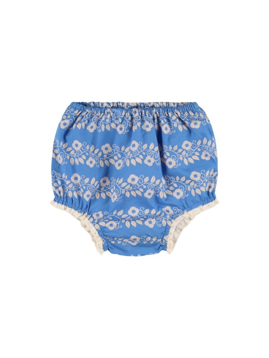 Hello Simone: Printed cotton poplin diaper cover - Blau - kids-girls_0 | Luisa Via Roma