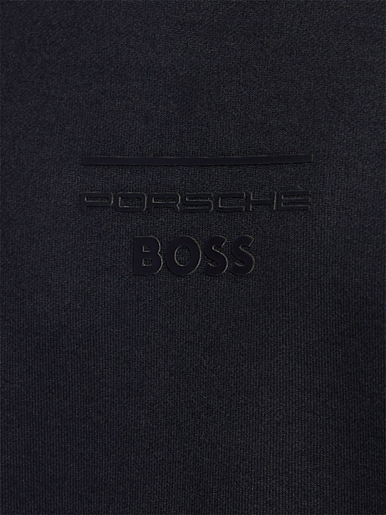 Boss: Porsche Soleri cotton blend sweatshirt - Dark Blue - men_4 | Luisa Via Roma