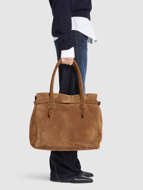 Dsquared2: Twin suede shopping bag - women_1 | Luisa Via Roma