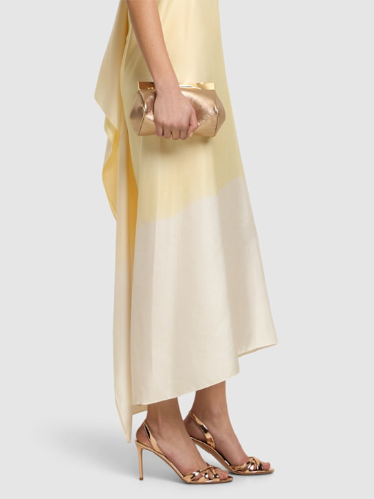 Aquazzura: 85mm Tati metallic leather sandals - women_1 | Luisa Via Roma