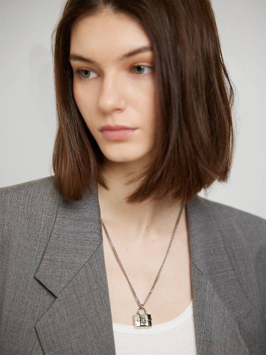 Marc Jacobs: Collana The Tote Bag - Argento - women_1 | Luisa Via Roma