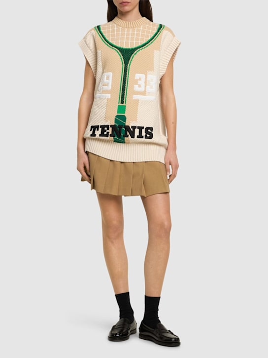 LACOSTE: Looping embroidered knit vest - women_1 | Luisa Via Roma