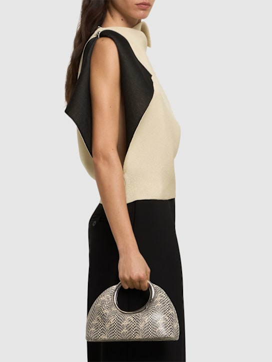 Jacquemus: Le Petit Calino python embossed bag - women_1 | Luisa Via Roma