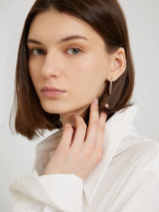 Jimmy Choo: Diamond chain earring - Antique Silver - women_1 | Luisa Via Roma