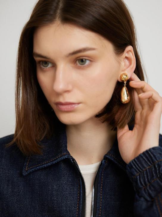 Dolce&Gabbana: Logo pendant earrings - Gold - women_1 | Luisa Via Roma