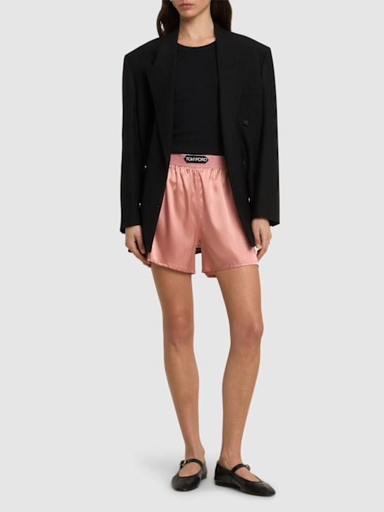 Tom Ford: ストレッチシルクサテンパジャマ ショートパンツ - women_1 | Luisa Via Roma