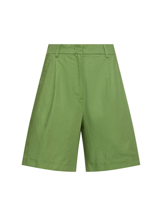 Ecuba cotton & linen canvas shorts