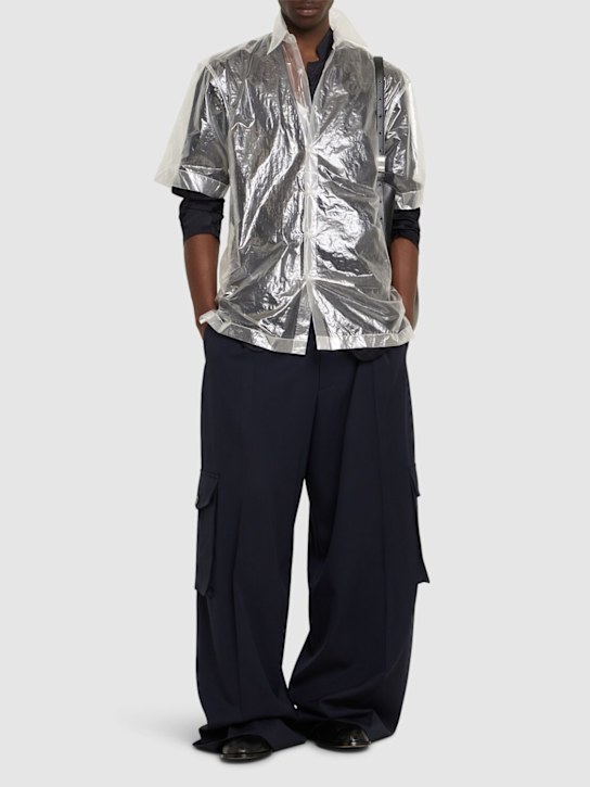 Dries Van Noten: Cassidye loose fit transparent shirt - men_1 | Luisa Via Roma