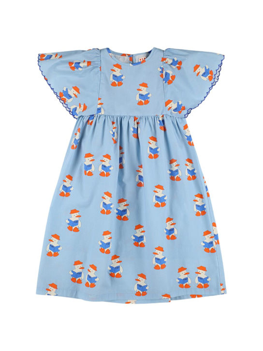 Tiny Cottons: Vestito in cotone stampato - Celeste - kids-girls_0 | Luisa Via Roma