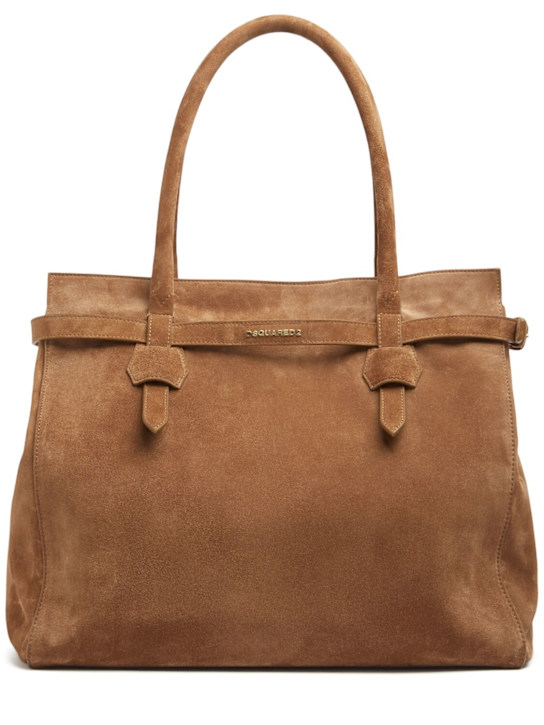 Dsquared2: Twin suede shopping bag - women_0 | Luisa Via Roma