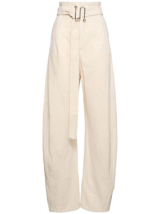 Sportmax: Glauco cotton bull wide pants - women_0 | Luisa Via Roma