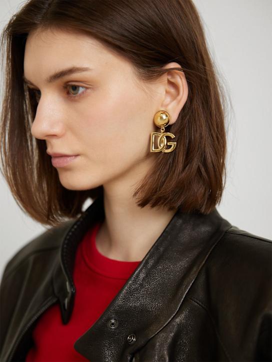 Dolce&Gabbana: DG Pop clip-on earrings - women_1 | Luisa Via Roma