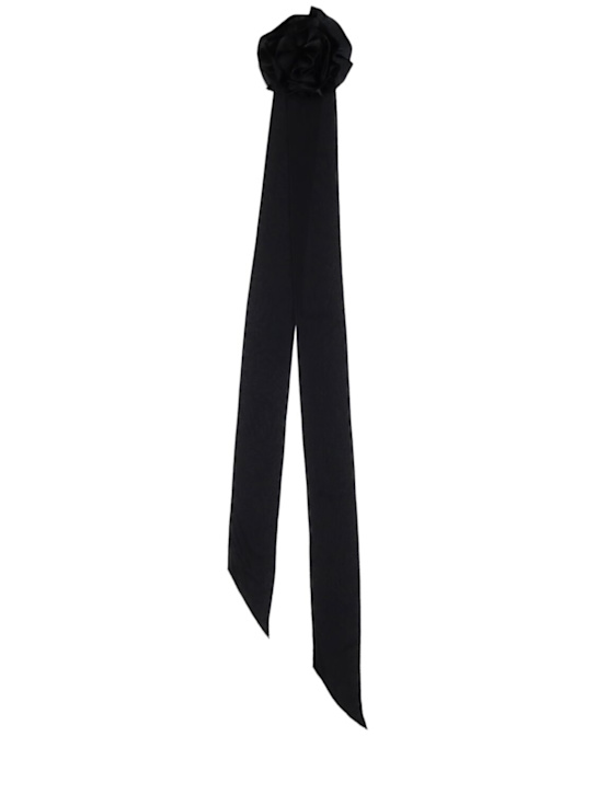 Zimmermann: Flower neck scarf - Black - women_0 | Luisa Via Roma