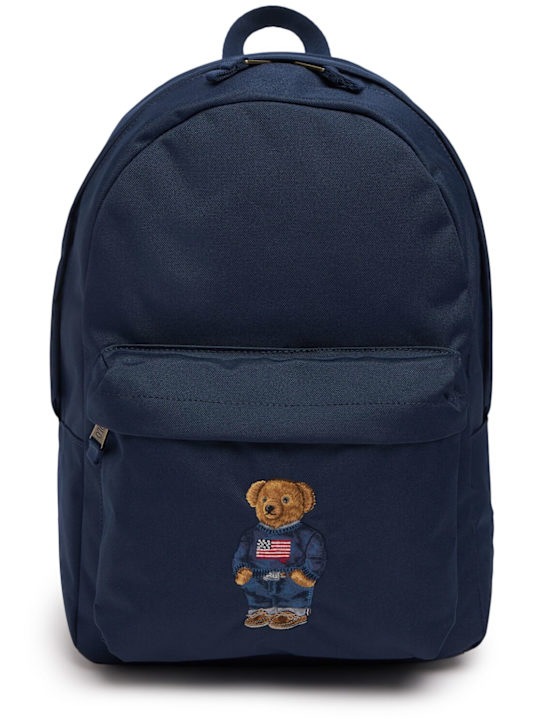 Polo Ralph Lauren: Cotton canvas backpack w/logo - kids-girls_0 | Luisa Via Roma