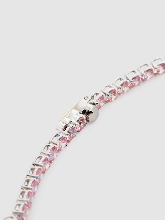 Swarovski: Tennis Matrix crystal collar necklace - Pink/Crystal - women_3 | Luisa Via Roma
