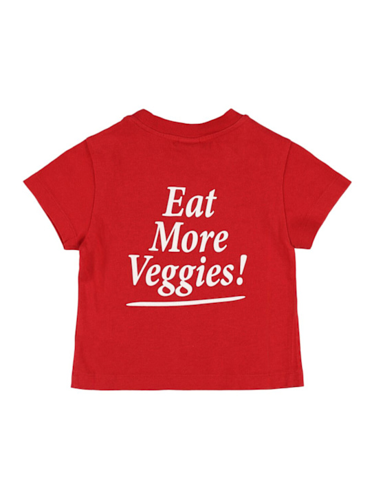 Sporty & Rich: コットンジャージーTシャツ - レッド - kids-girls_1 | Luisa Via Roma