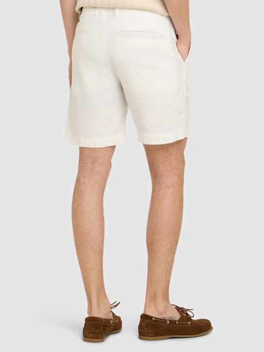 Boss: Kane linen blend shorts - White - men_2 | Luisa Via Roma