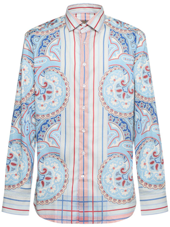 Etro: Printed cotton shirt - men_0 | Luisa Via Roma