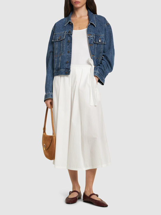 Weekend Max Mara: Folk cotton poplin midi skirt - women_1 | Luisa Via Roma