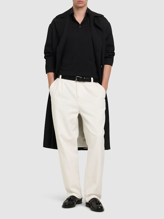 Lardini: Cotton polo - Black - men_1 | Luisa Via Roma