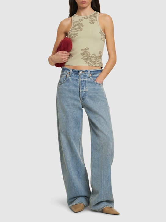 Acne Studios: Printed rib knit tank top - women_1 | Luisa Via Roma