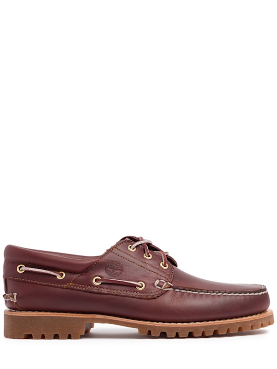 Timberland: Timberland Authentic boat shoes - Burgundy - men_0 | Luisa Via Roma
