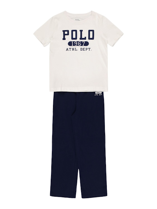 Polo Ralph Lauren: Set pigiama in cotone stampato - kids-boys_0 | Luisa Via Roma