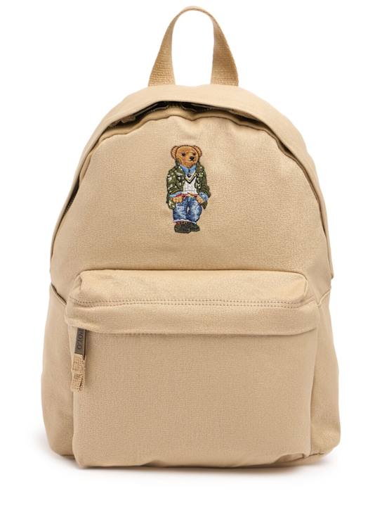 Polo Ralph Lauren: Cotton canvas backpack w/logo - kids-boys_0 | Luisa Via Roma
