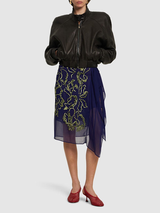 Dries Van Noten: Sima sequined organza skirt - women_1 | Luisa Via Roma