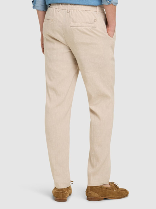 Boss: Kane line blend jogger pants - Light Beige - men_2 | Luisa Via Roma