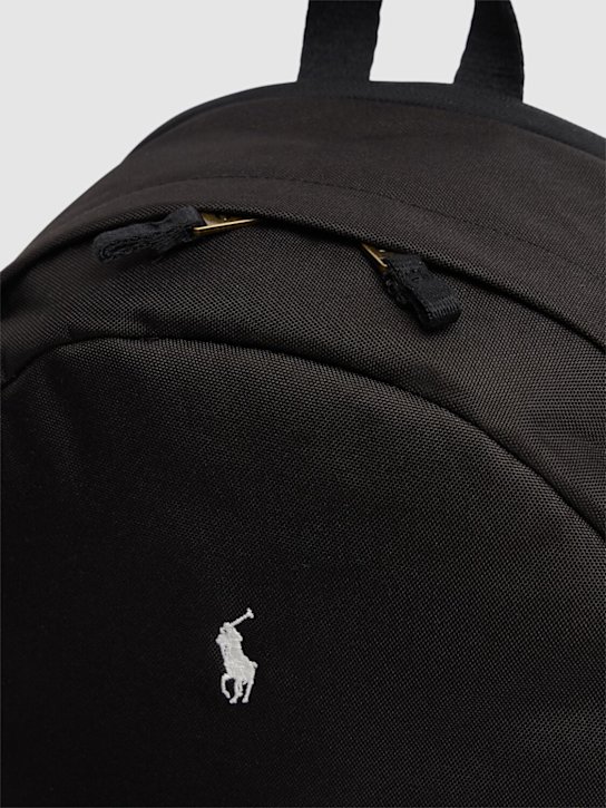 Polo Ralph Lauren: Cotton backpack w/logo - Black - kids-girls_1 | Luisa Via Roma