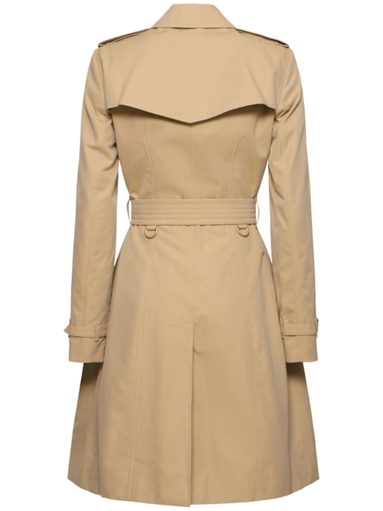Burberry: Trench midi Chelsea heritage - Beige - women_3 | Luisa Via Roma