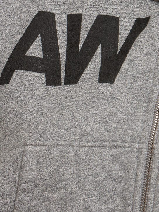 Alexander Wang: Graphic wrap jersey crop hoodie - women_4 | Luisa Via Roma
