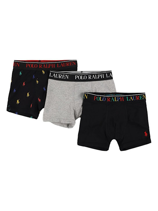Polo Ralph Lauren: Set de 3 calzoncillos boxer de algodón - kids-boys_0 | Luisa Via Roma