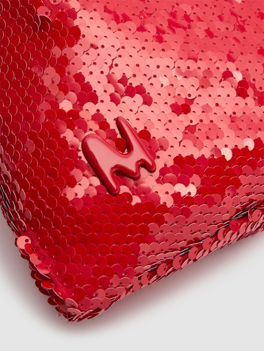 MSGM: Paillettes top handle bag - Red - women_3 | Luisa Via Roma