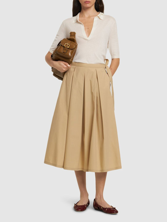Weekend Max Mara: Folk コットンポプリンミディスカート - women_1 | Luisa Via Roma
