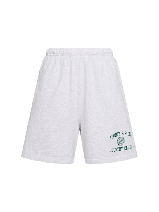 Sporty & Rich: Shorts sportivi Varsity Crest - Heather Gray - women_0 | Luisa Via Roma