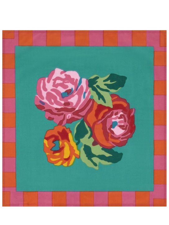 LISA CORTI: Set of 4 Nizam Aqua Veronese napkins - Green - ecraft_0 | Luisa Via Roma
