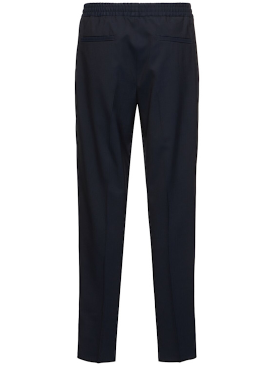 Zegna: Wool blend joggers - Blue - men_3 | Luisa Via Roma