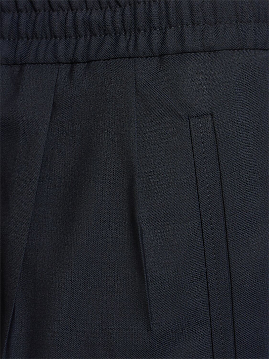 Zegna: Wool blend joggers - Blue - men_4 | Luisa Via Roma