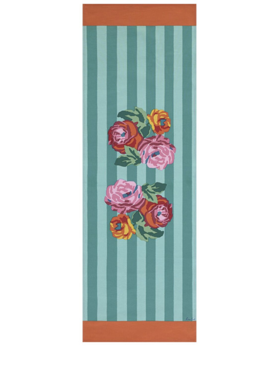 LISA CORTI: Nizam Stripes Aqua Veronese double mat - Green - ecraft_0 | Luisa Via Roma