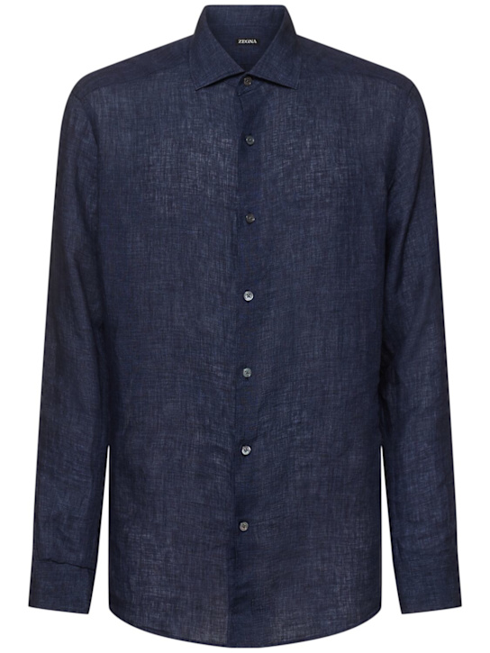 Zegna: Linen shirt - men_0 | Luisa Via Roma