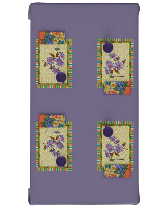LISA CORTI: Set of 2 Oriental Pervinch placemats - Yellow - ecraft_3 | Luisa Via Roma
