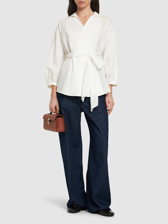 Ceci striped poplin shirt w/ belt - Thumbnail 2